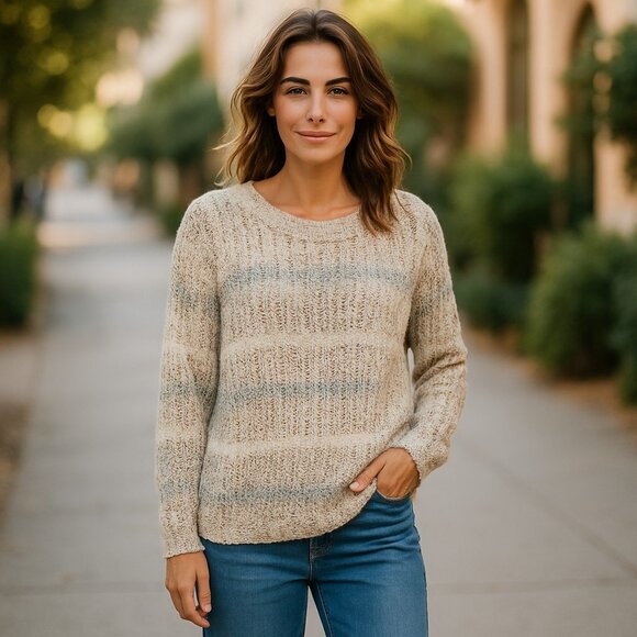 POL Sweaters - Pol Striped Knit Sweater